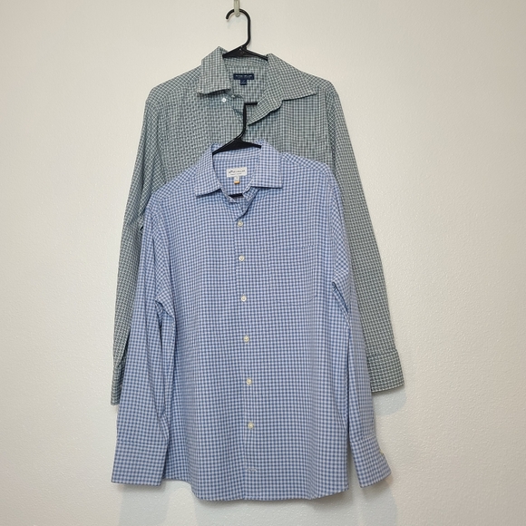 Peter Millar Men’s 2-Shirt Bundle Gingham & Check Button Downs Size M - Picture 4 of 14
